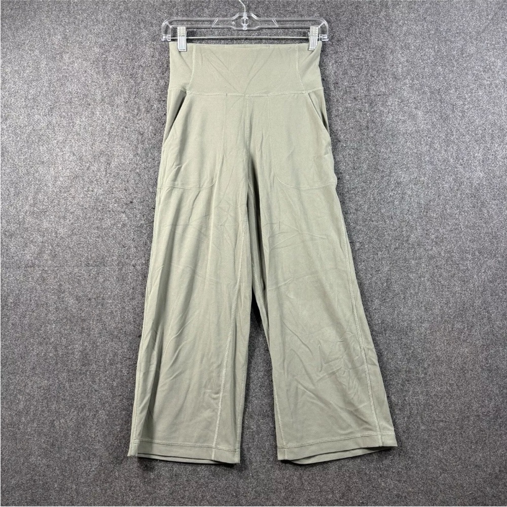 Lululemon align super high rise wide leg crop 23” grey sage